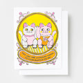 Design-lahja – carte de voeux chat chanceux you are the luckiest thing to ever happen to me yellow owl workshop 32700748