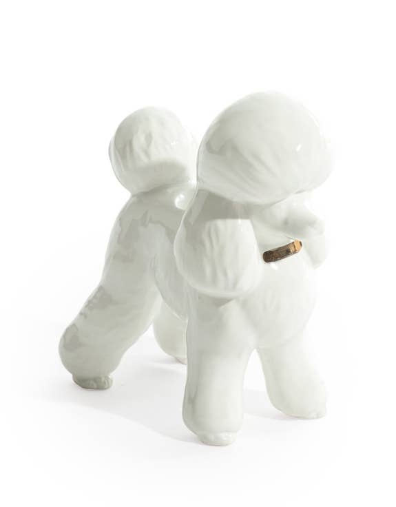 Bougeoir Caniche Blanc | Objetos de diseño y regalos originales