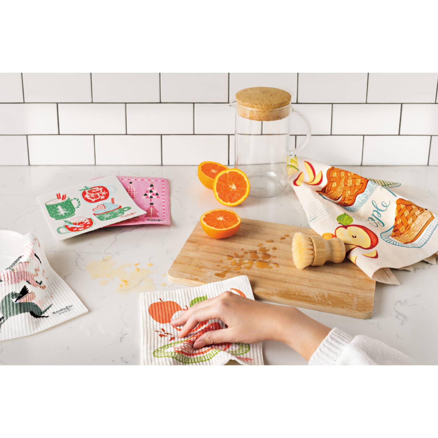 Lot de 2 torchons Tarte aux pommes | Oggetti di design e regali originali