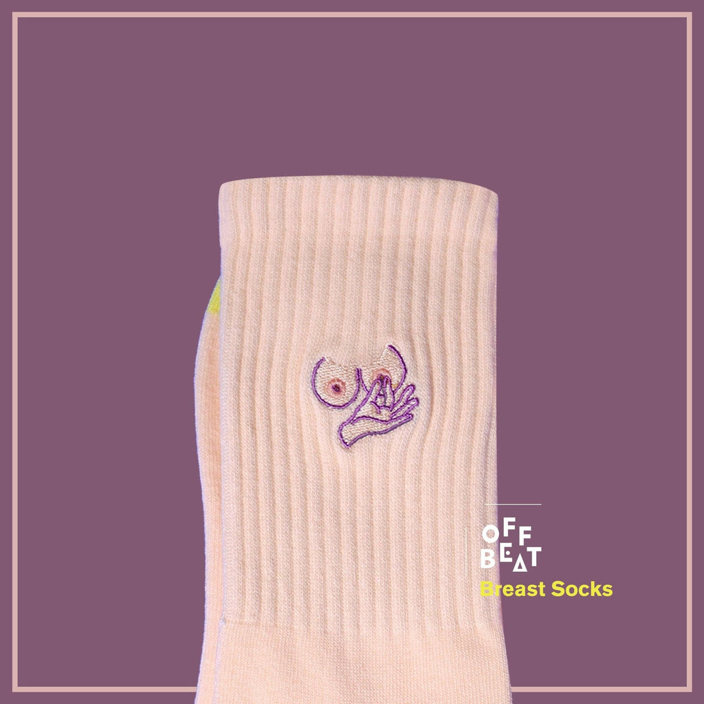 Chaussettes brodées seins – vue 4