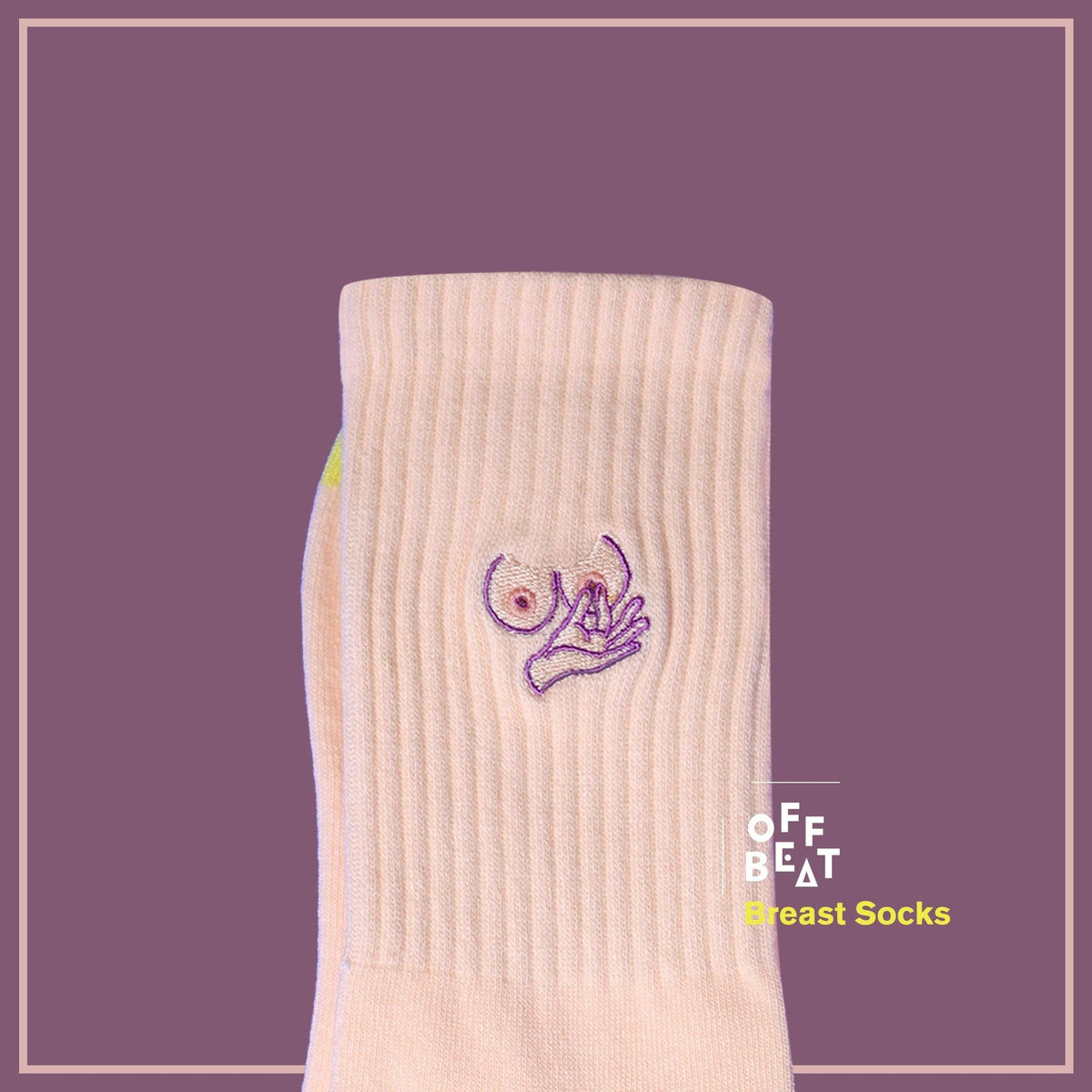 Chaussettes brodées seins – vue 4