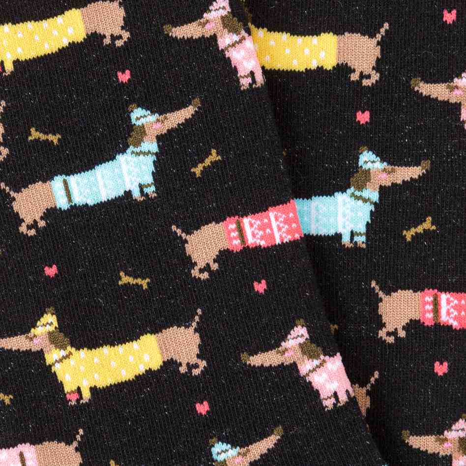 Chaussettes Teckels avec pull