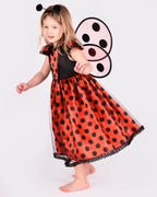 Marienkäferkleid mit Accessoires für 2-4 Jahre (Größe 98-104 cm)