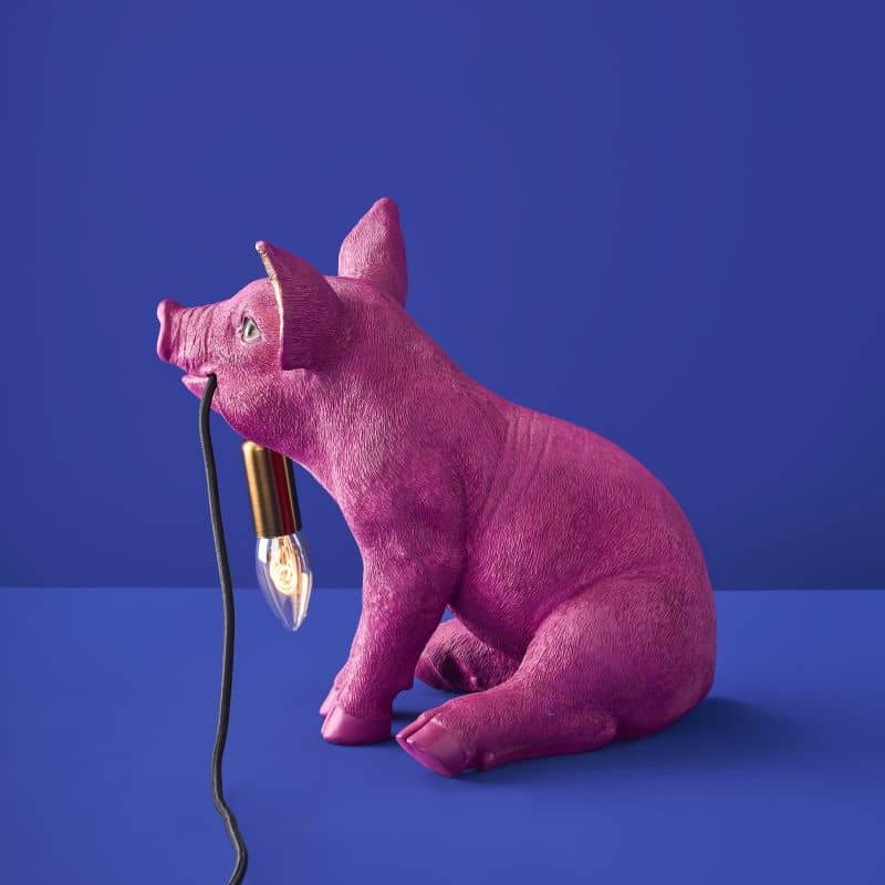 Tischlampe Schwein Rosa
