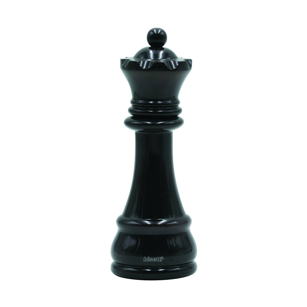 Moulin à épices «Chess» Reine en hêtre laqué noir brillant