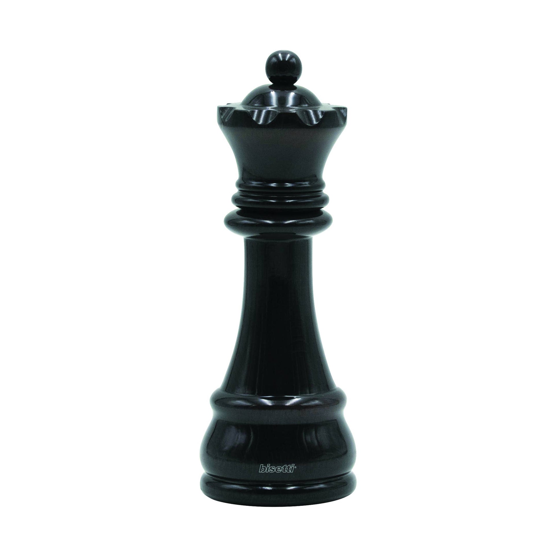 Moulin à épices «Chess» Reine en hêtre laqué noir brillant