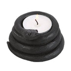 Bougeoir gothique en forme de serpent pour bougie chauffe-plat