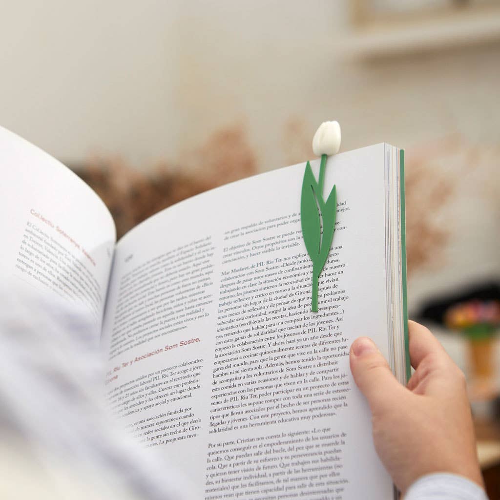 Marque-page Tulipe Blanche | Design e regali originali