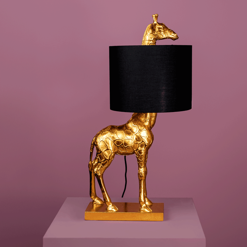 Giraffe Lucie Table Lamp, Black/Gold, 35 x 28 x 70 cm