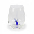 Verre à boire avec petite queue de baleine en verre