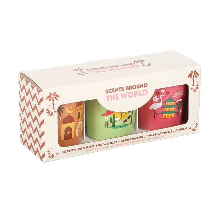 Trio de bougies parfumées Parfums du monde