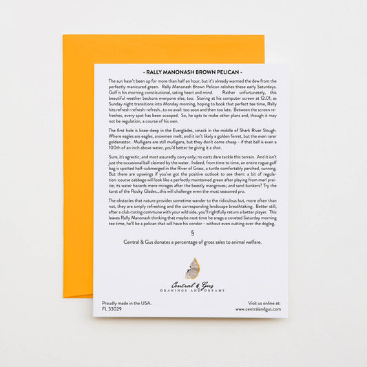 Rally Manonash Pelican Notizkarte Braun