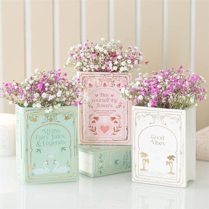 Vase en Forme de Livre Rose