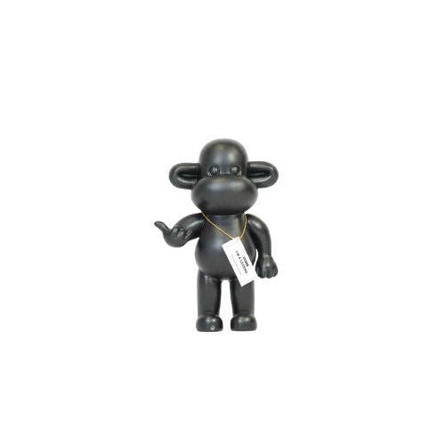 Ornement - Figurine Singe Hang Loose 'La Légende' - Polyrésine - Noir - 20,5x13,5x35cm | Design-lahjat ja sisustustuotteet