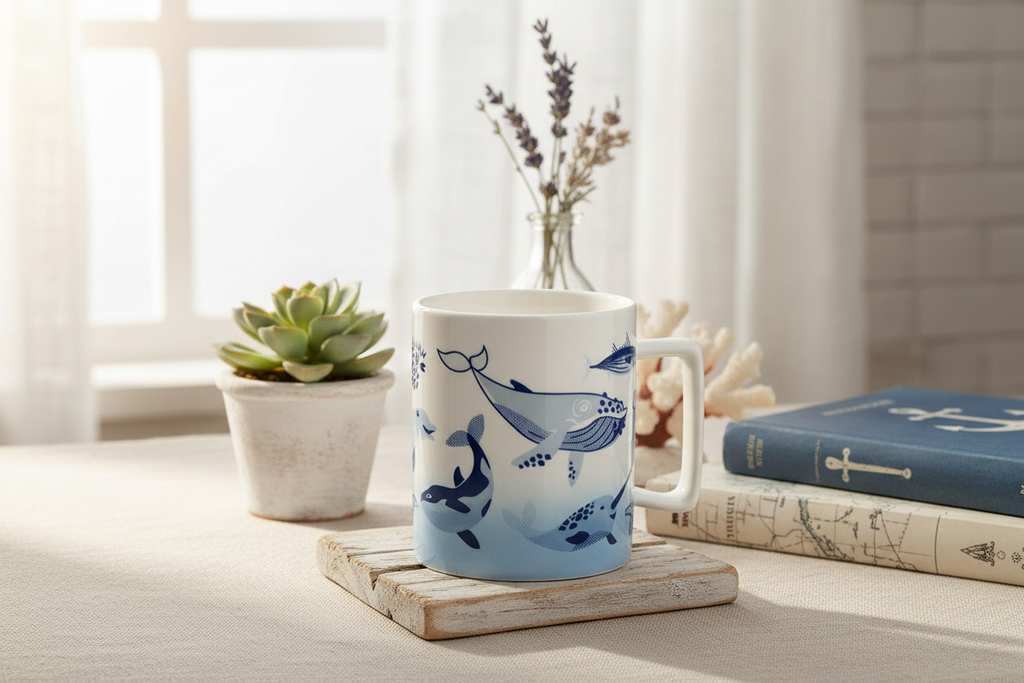 Mug Vie marine rétro (350 ml) | Objetos de diseño y regalos originales