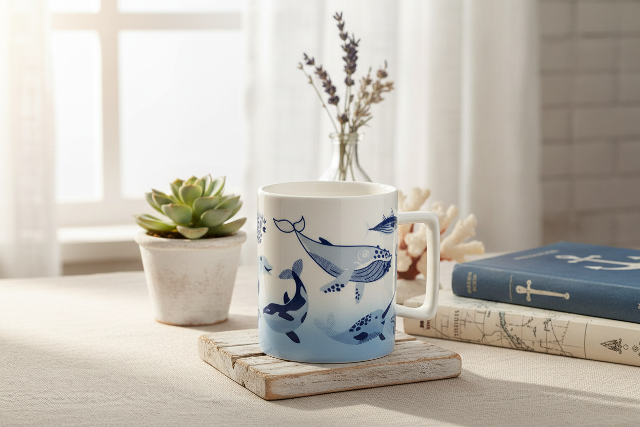 Mug Vie marine rétro (350 ml) | Objetos de diseño y regalos originales