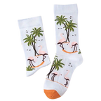 Oggetto regalo di design – chaussettes flamants roses palmiers