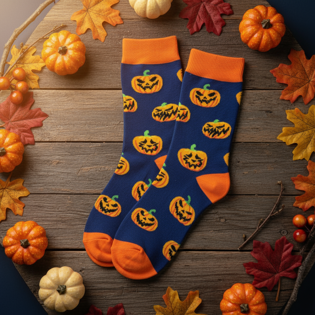 Chaussettes Citrouilles d'Halloween