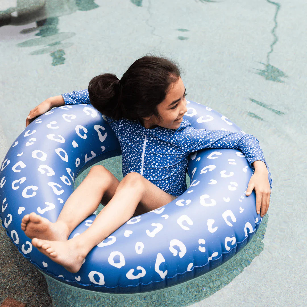 Bouée de piscine Léopard Bleu | Objetos de diseño y regalos originales