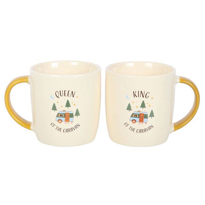 Zwei Becher „Rentier und König des Campingplatzes“