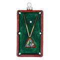 Ornement de Noël en forme de table de billard, en verre, 12 cm – Holly & Jolly