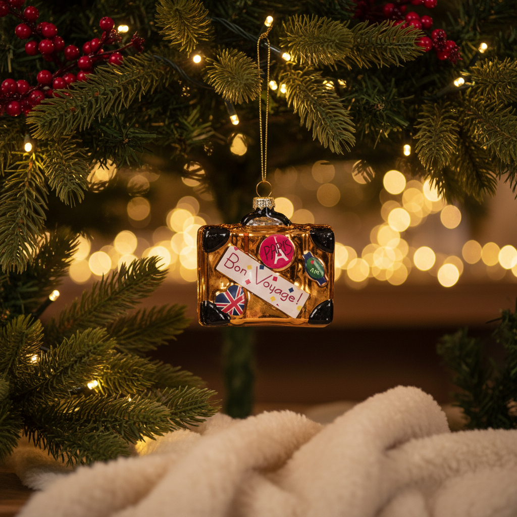 Weihnachtskugel Reisekoffer