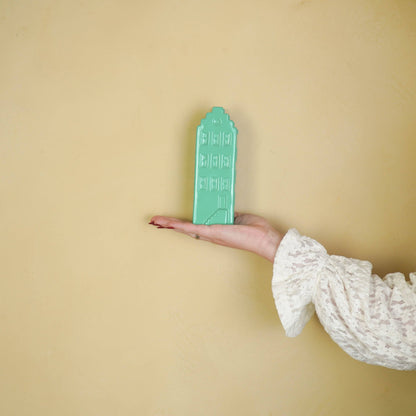 Flower vase - Home vase - Ceramic - Sea green - 6x5.5x18 cm