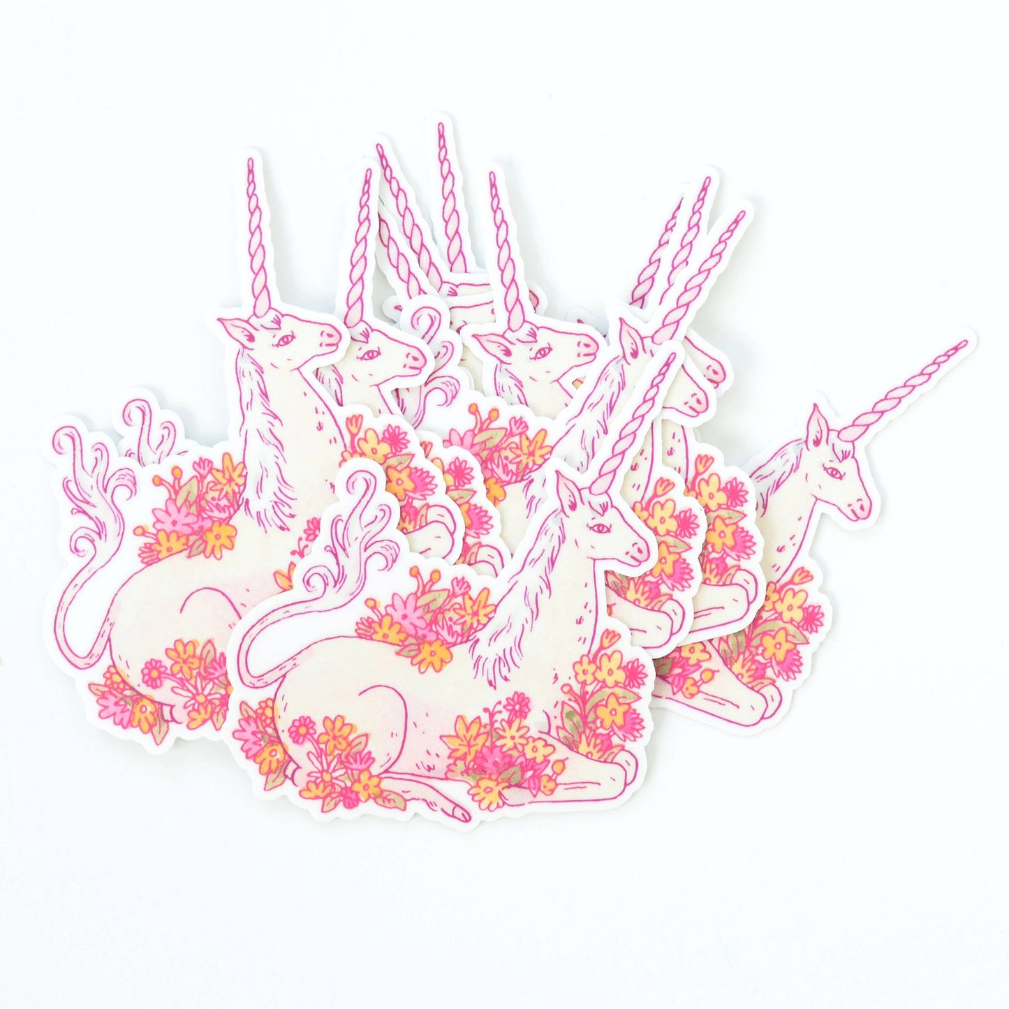 Sticker Licorne en Fleur
