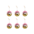 Boule de Noël Disco Rose/or - 6-Pack