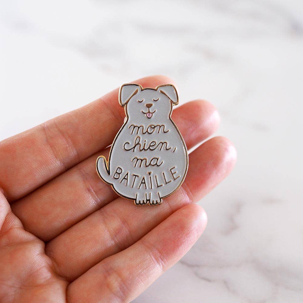 Pin's "Mon Chien, Ma Bataille" | Designproducten en originele cadeaus