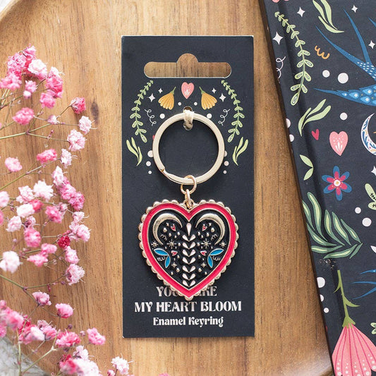 Folk Heart Keychain