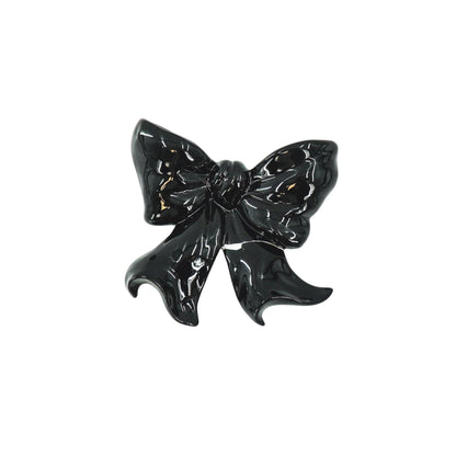 Wall Vase - Bowl Vase - Ceramic - Black - 19x18.5x5.5 cm