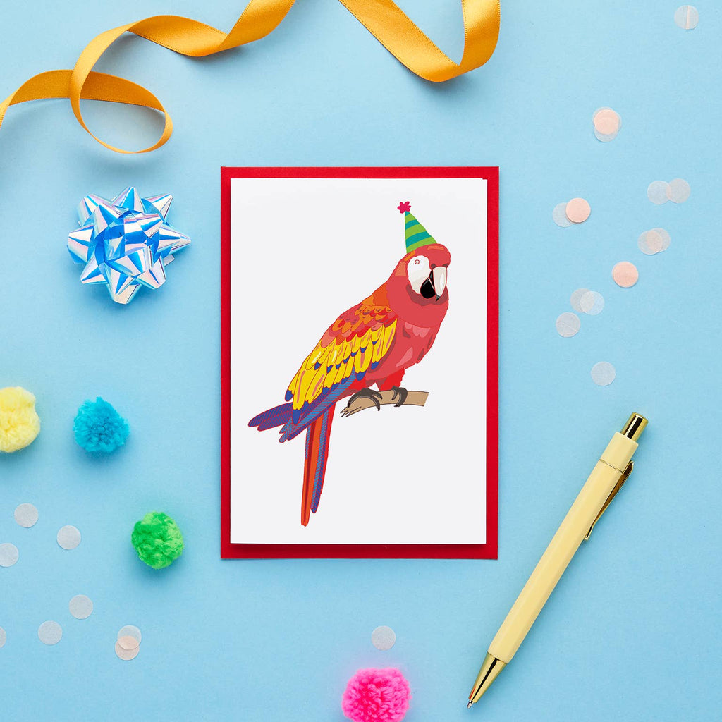 Carte d'anniversaire Perroquet | Objetos de diseño y regalos originales