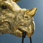 Wandleuchte Triceratops Cera Gold, Kunstharz, 31,5 x 28,5 cm