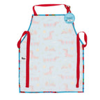 Tablier pour enfants en coton lavable - Chien Saucisse Ensoleillé