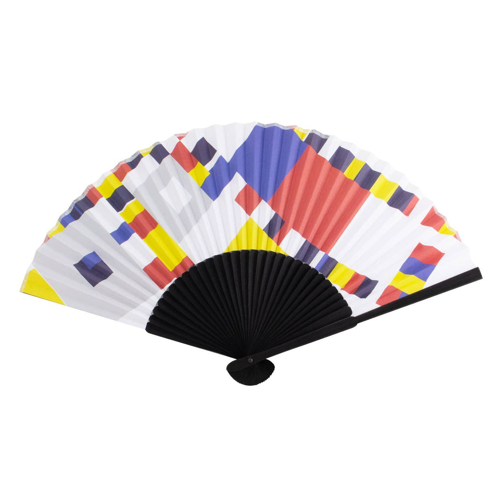 Éventail à main en bambou « PIET Mondriaan »