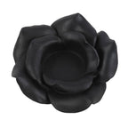 Photophore en résine en forme de rose noire