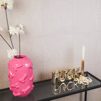 Vase - Dick - Céramique - Rose - 17x17x27cm | Designproducten en originele cadeaus