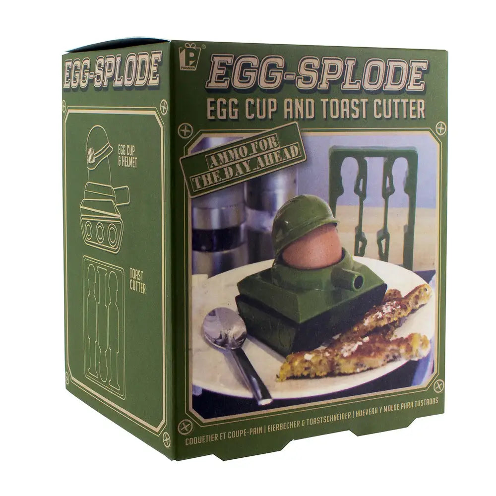 Coquetier et coupe-pain tank « EggSplode »