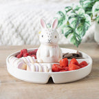 Snackschale mit Dipfach und Osterhasenmotiv