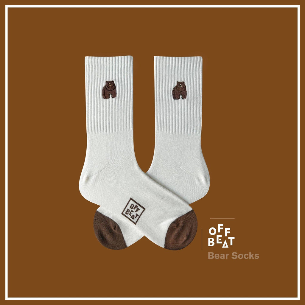 Chaussettes brodées ours – vue 2