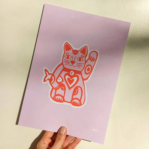 Oggetto regalo di design – Affiche « Chat Chanceux » - le Chat Chanceux