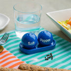 Salière et poivrière ping-pong bleu – vue 2