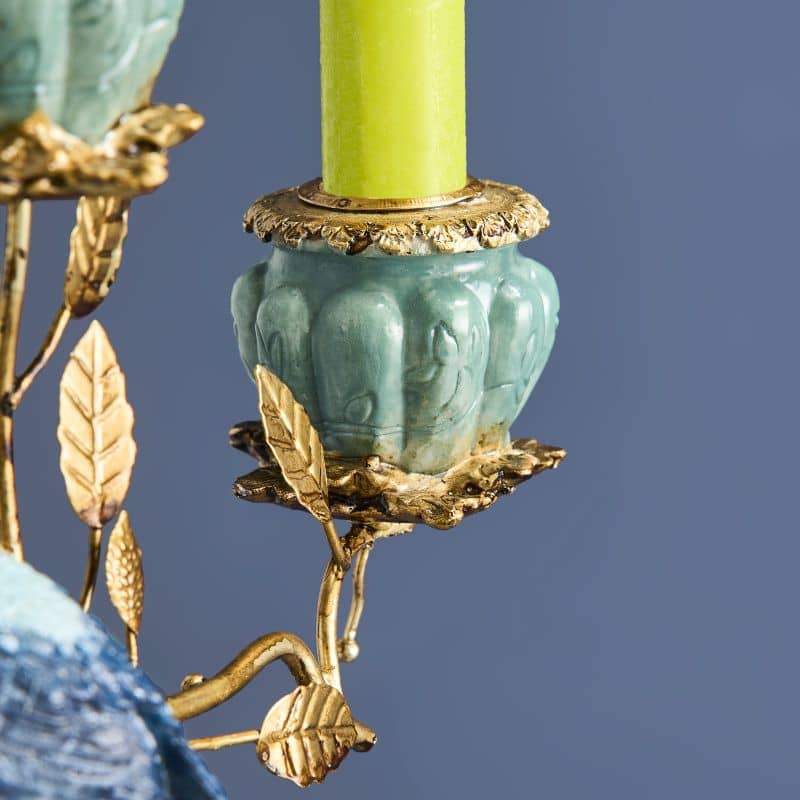 Chandelier éléphant or, poly/métal 28 x 11 x 46,5 cm