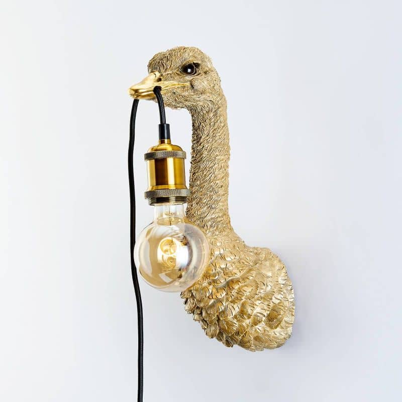 Baby FJ Wandleuchte, goldfarben, 10 x 15 x 35 cm, E27, 2 m Kabel