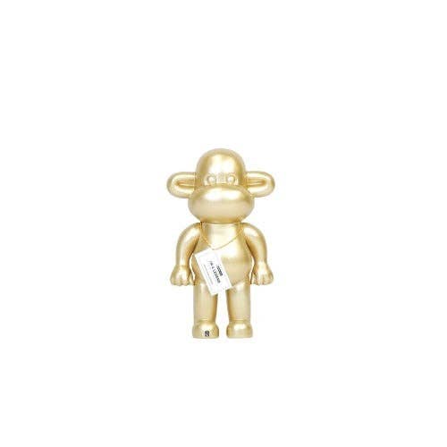 Ornament – ​​Affenfigur „Die Legende“ – Kunstharz – Gold – 20,5 x 13,5 x 35 cm