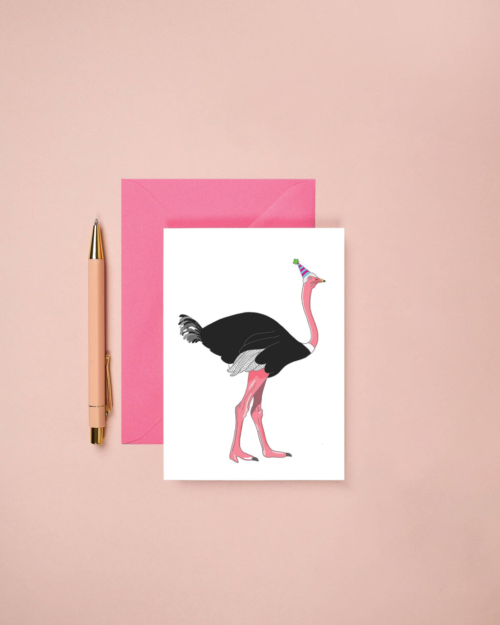Carte d'anniversaire Autruche | Designproducten en originele cadeaus