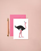 Carte d'anniversaire Autruche | Designproducten en originele cadeaus