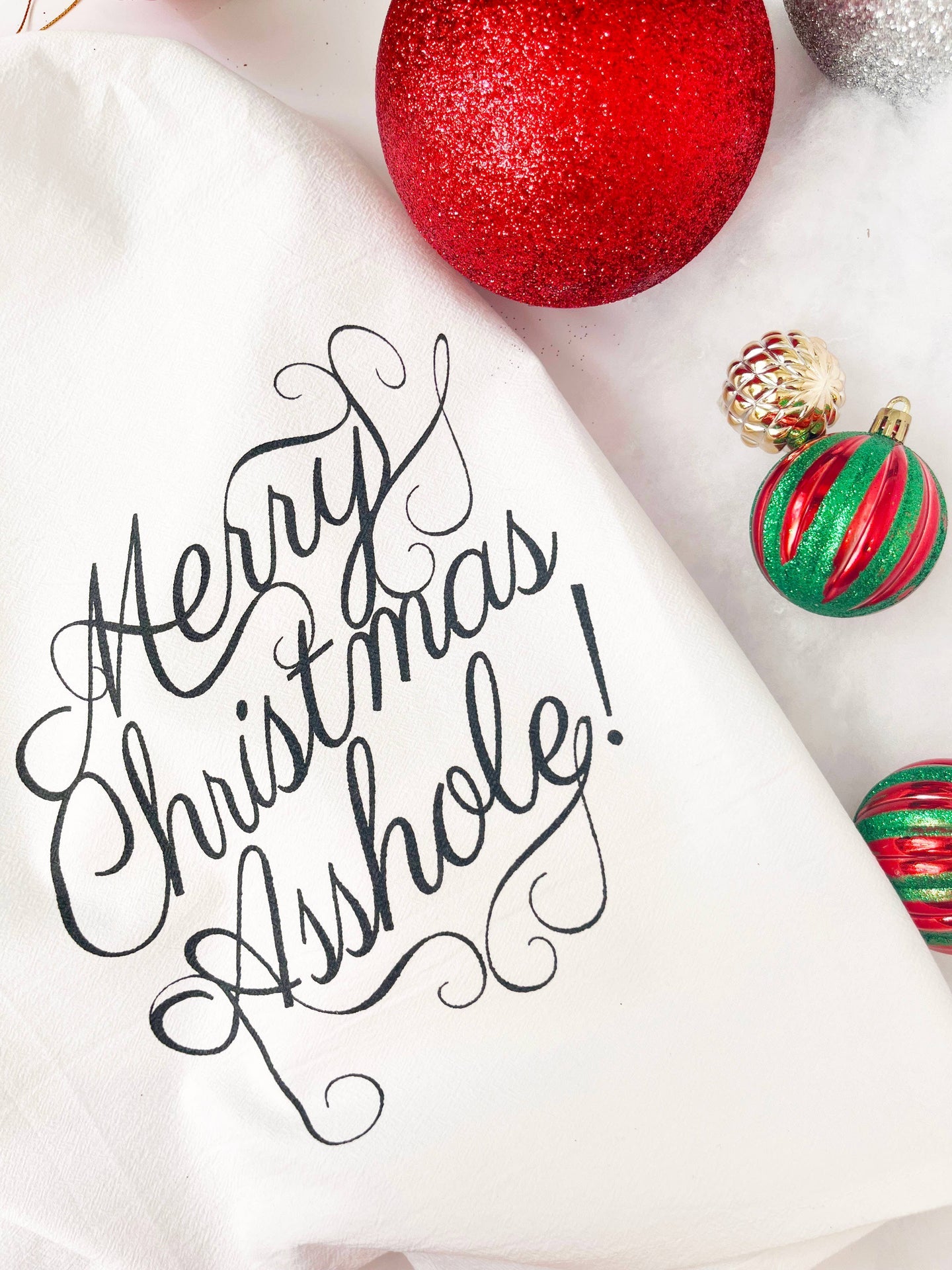 Torchon Merry Christmas Asshole | Designproducten en originele cadeaus