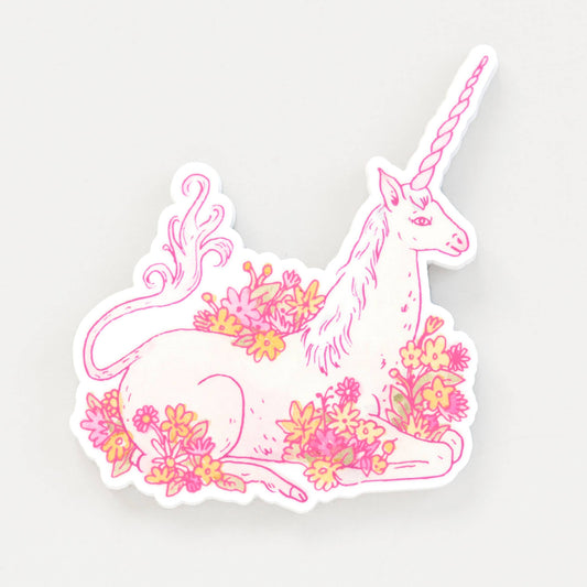 Sticker Licorne en Fleur